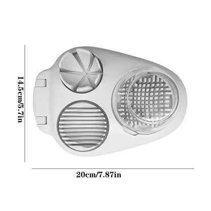 3-in-1 Egg Slicer for Hard Boiled Eggs, Fruit & Vegetable Manual Kitchen Food Cutter Tool