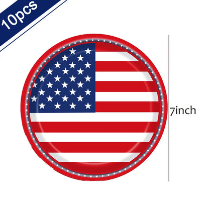 American 4th of July Party Decorations Set – Independence Day Banner, Balloons & Table Supplies for Patriotic USA Theme Celebration