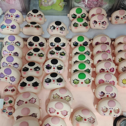 In-Stock 400% Baby Three Vinyl Faces — High-Quality Handmade Angry Expression Replacement Accessory for Dolls