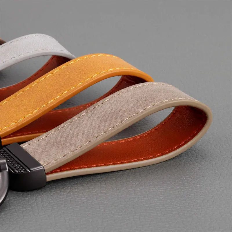 PU Leather Keychain – Car Key Ring Strap for Women & Men, Waist Wallet Holder, Business & Party Gift