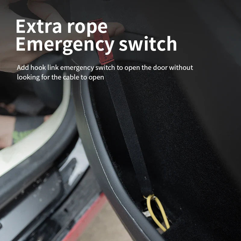 Extended Car Door Emergency Handle for Tesla Model Y - Manual Door Release Safety Pull Rope with Emergency Puller Button