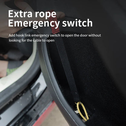 Extended Car Door Emergency Handle for Tesla Model Y - Manual Door Release Safety Pull Rope with Emergency Puller Button