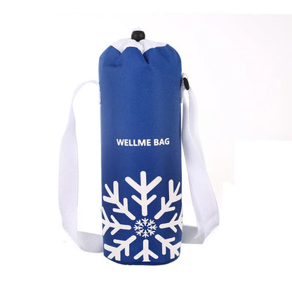 Portable Insulated Water Bottle Bag - Oxford Cloth Cooler Carrier for Camping & Outdoor Activities 1.5L