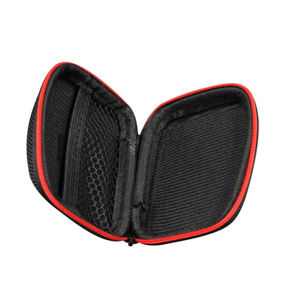 KZ Original PU Zipper Earphone Storage Bag – Portable Black Case for Earbuds, Accessories, and Cards