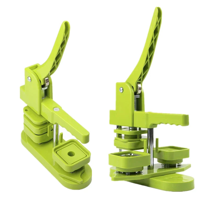 50x50mm Square Badge Press Machine - Rotating Manual for Refrigerator Magnets, Business Gifts, Home & Office Use