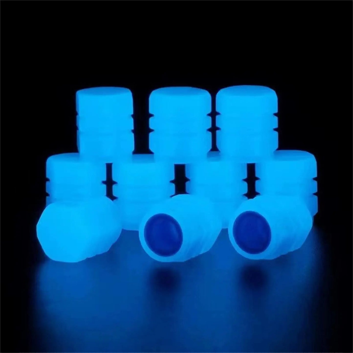 Luminous Valve Caps – Fluorescent Night Glow Tire Caps for Car, Motorcycle & Bicycle (4PCS)
