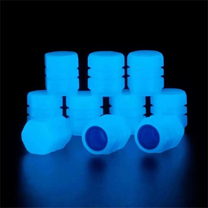 Luminous Valve Caps – Fluorescent Night Glow Tire Caps for Car, Motorcycle & Bicycle (4PCS)