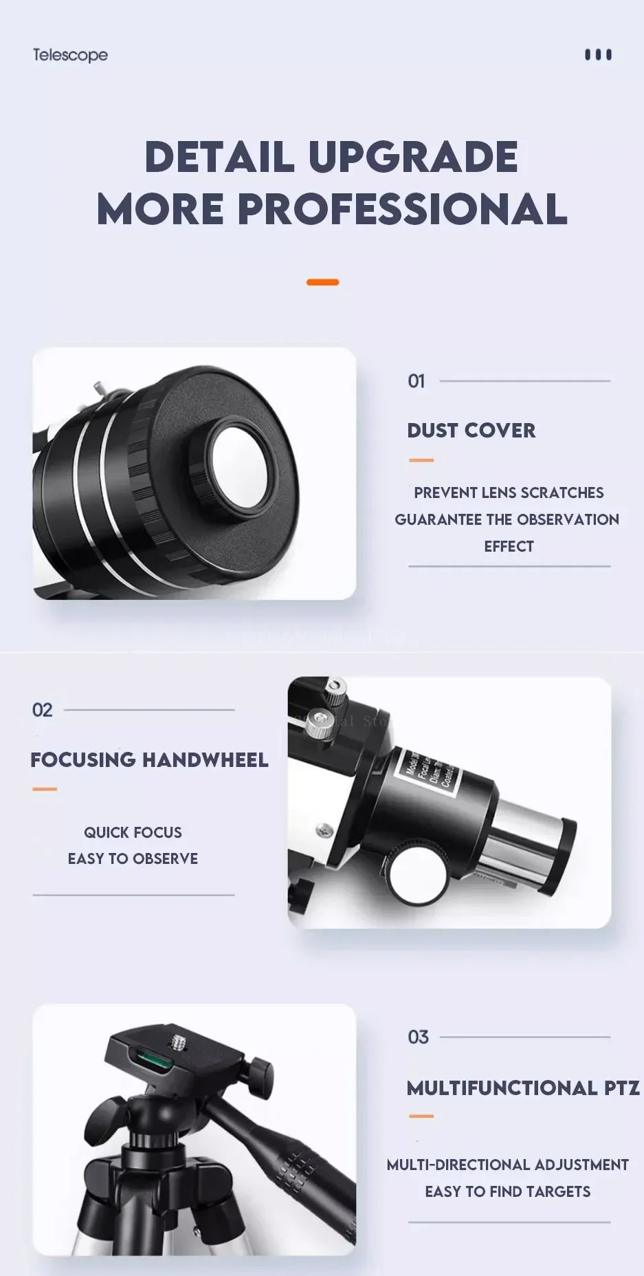 150X Astronomical Telescope – 70mm Refractor Portable Travel Scope with Phone Adapter & Wireless Remote