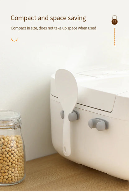 Silicone Rice Spoon Holder — Wall-Mounted Kitchen Storage Rack & Cooker Spoon Placement Shelf