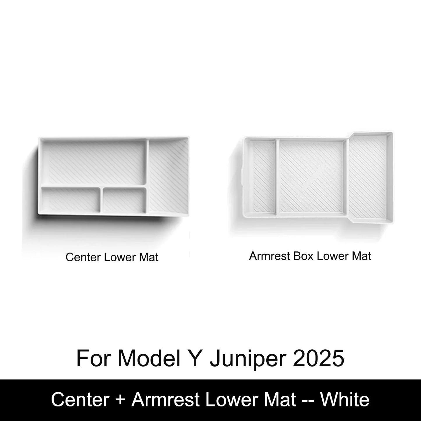 Tesla Model Y Juniper 2025 Center Console Armrest Organizer – Cup Holder & Storage Box Interior Upgrade Kit