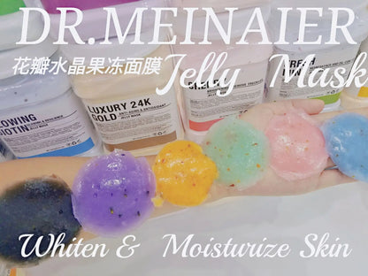 650g Chamomile Hyaluronic Acid Jelly Mask – Rose Moisturizing Facial Powder with Silicone Brush for Skin Elasticity