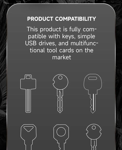 Key Organizer with Apple Find My — Built-In AirTag Holder, Holds 2–6 Keys, Car Keychain GPS Tracker (iOS Only)