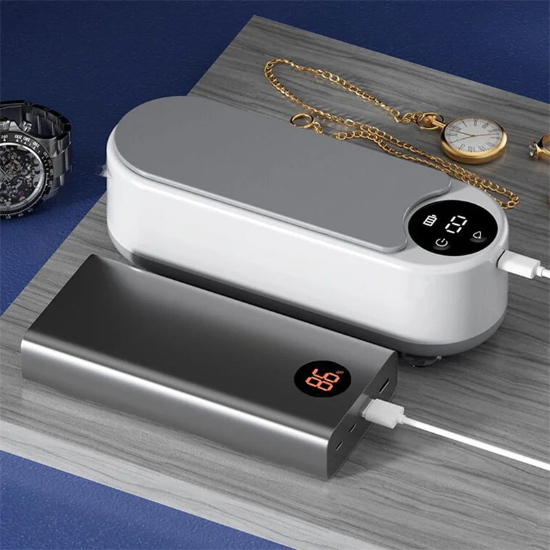 Portable Household Cleaning Machine – 450ML Vibration Cleaner for Rings, Glasses, Makeup Brushes & Jewelry