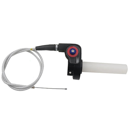 Motorcycle 1/4 Quick Turn Throttle Grip Set – Twist Gas Throttle Handle + 980mm Throttle Cable for Dirt & Pit Bikes, Motocross