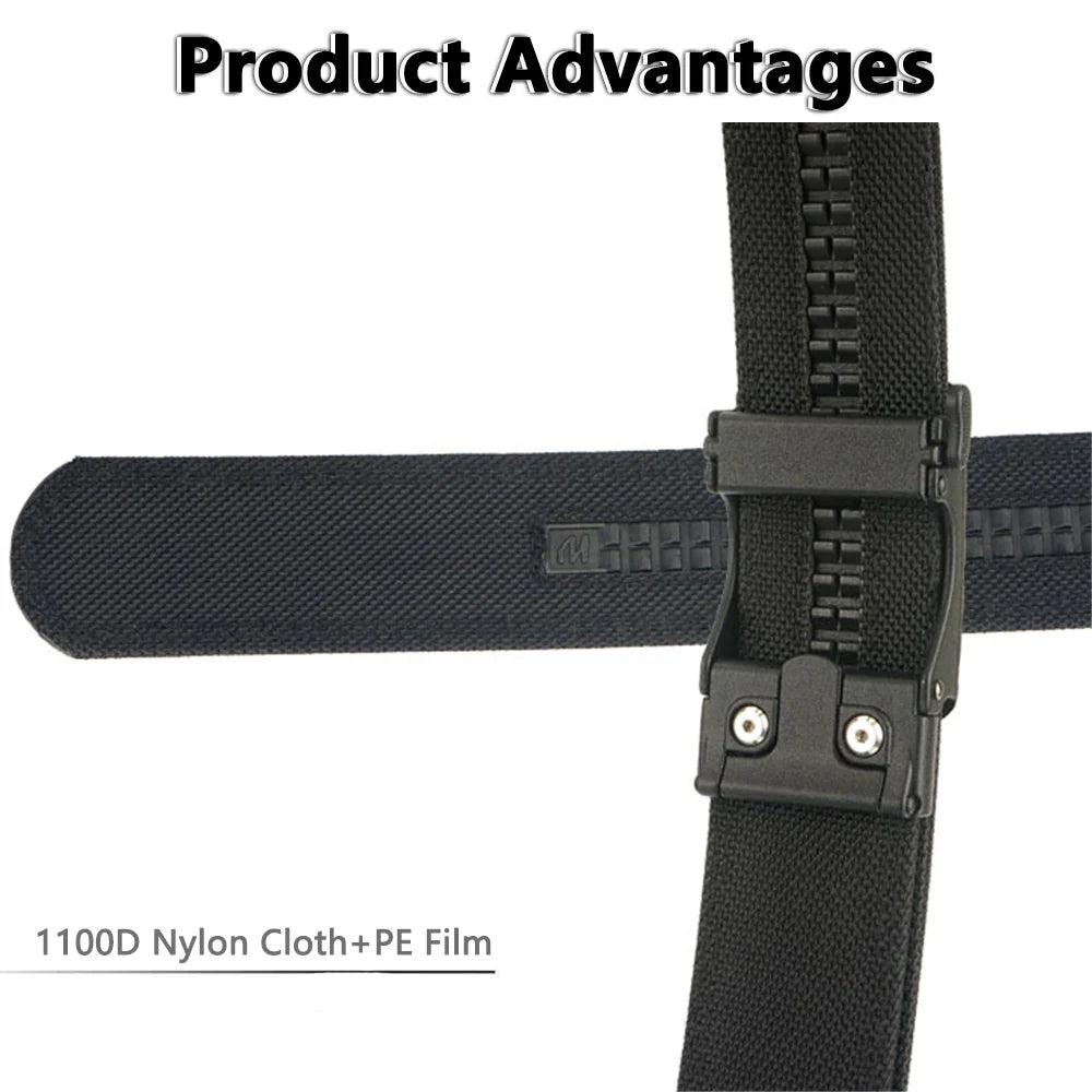 TUSHI Hard Tactical Belt for Men – Sturdy Nylon with Metal Automatic Buckle, Military & Police Duty, Outdoor IPSC Accessories