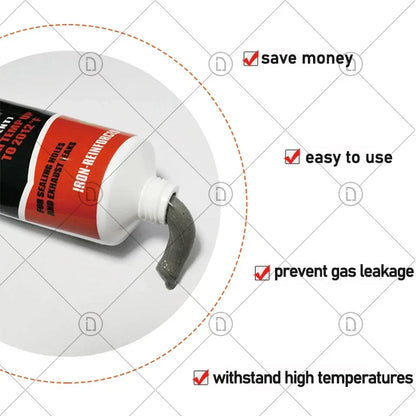 High-Temperature Sealant Paste Glue - Car Exhaust Pipe, Tailpipe, Muffler & Motorcycle Repair Tool for Automotive Metal