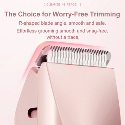 Women’s 2-in-1 Electric Razor – Dual-Head Painless Wet & Dry Bikini Trimmer with Detachable Head Shaver