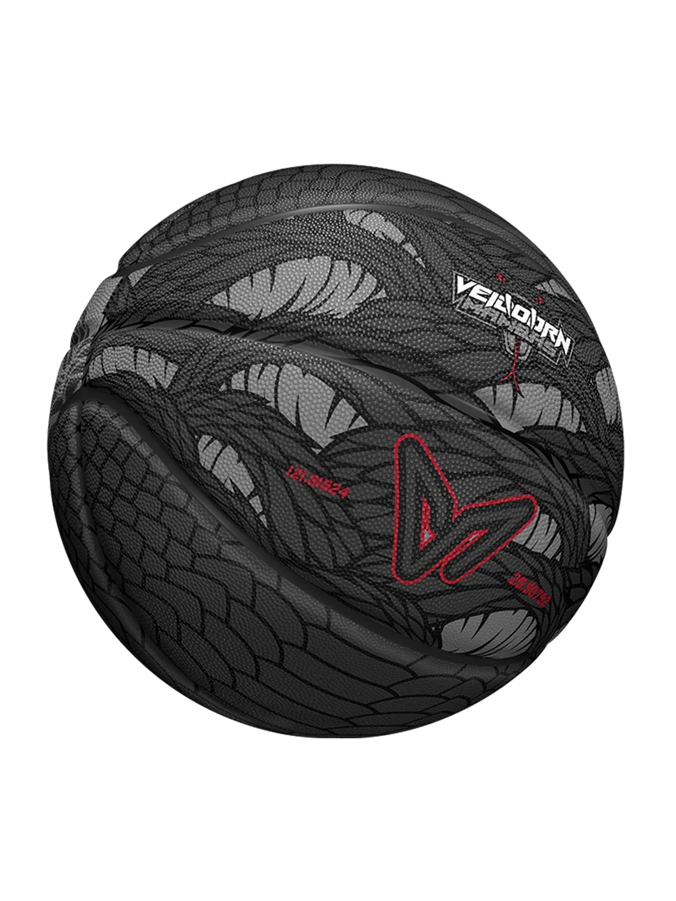 Black Size 7 Dendroaspis Polylepis Basketball – Official Outdoor Training Ball with Pump & Needle