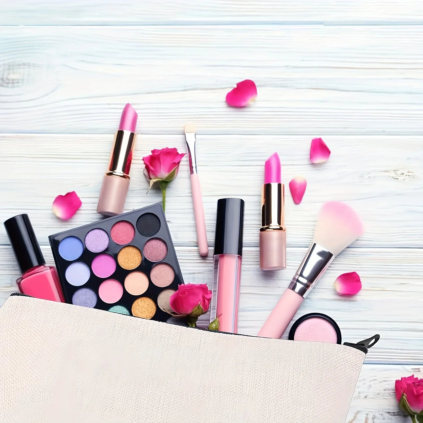 Canvas Travel Charger Storage Bag - Soft Electronic Accessories Organizer with Neutral Design