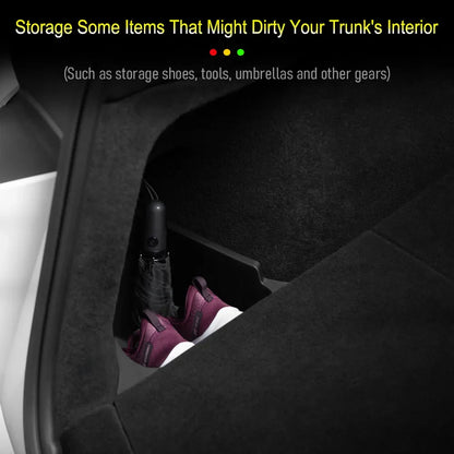USVOTOV Trunk Organizer for Tesla Model Y 2025 – Rear Storage Bins & Side Box TPE Accessories