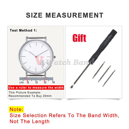 Ribbed Nylon Watch Strap - 18mm 20mm 22mm Military Style Replacement Watchband