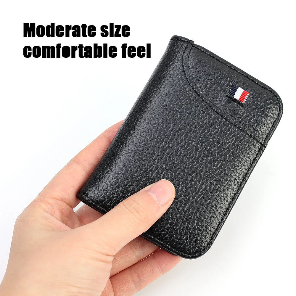 Ultra-Thin PU Leather Credit Card Wallet: Portable Slim Design for Men - Mini Purse Card Holder with Super Soft Feel