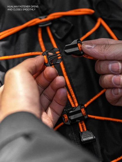 DIY Elastic Backpack Expansion Rope Set - Outdoor Camping & Mountaineering Gear Strap with Adjustable Buckle