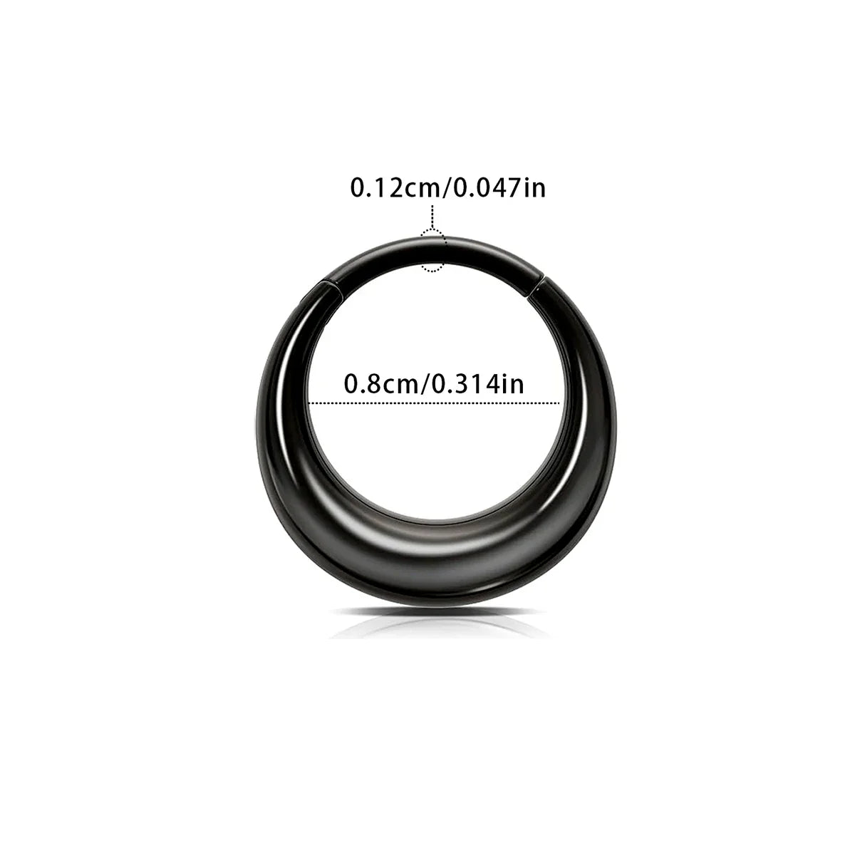 316L Stainless Steel Hoop Nose Ring – Water Drop Hinge Clicker Septum & Cartilage Earring for Women & Men Piercings