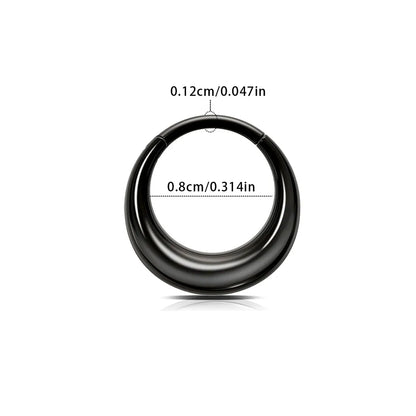 316L Stainless Steel Hoop Nose Ring – Water Drop Hinge Clicker Septum & Cartilage Earring for Women & Men Piercings