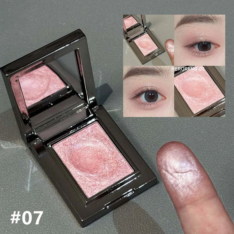 Chameleon Dark Green Eyeshadow Palette – Sparkling Pearlescent Mashed Potato Eye Shadow for Brightening Makeup