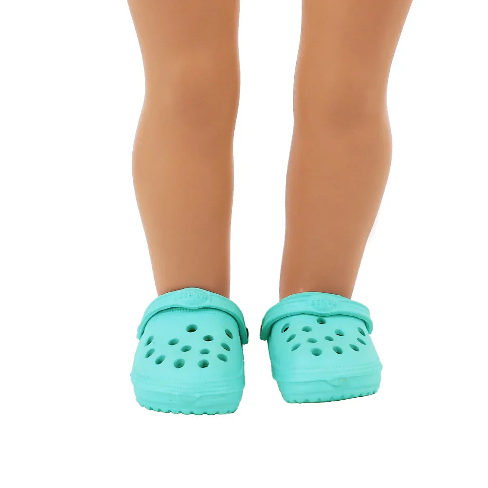 7cm Doll Sandal Shoes for 43cm Born Baby & 18-Inch American Dolls — Accessories for Doll Clothes, Girl’s Toy Gift
