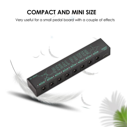 M-VAVE Pedal Power Supply – 8 Isolated DC Outputs for Guitar Pedals and Effectors