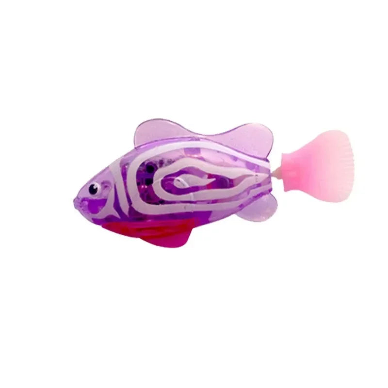LED Interactive Cat Toy Robot Fish – Glowing Electric Swimming Motion Toy to Stimulate Kitten Hunting Instincts & Playful Exercise