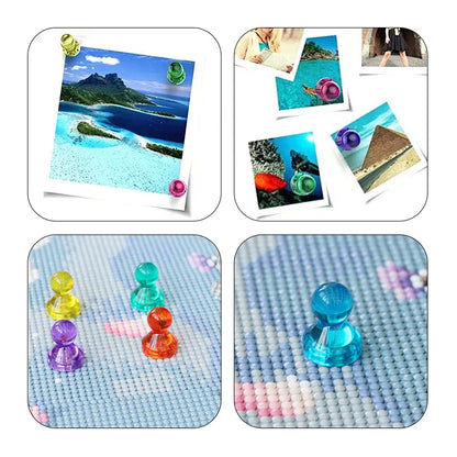14 Pcs/Set Strong Neodymium Skittle Pin Magnets: Multi-Use Fridge and Whiteboard Magnets for Office, Advertising, Education