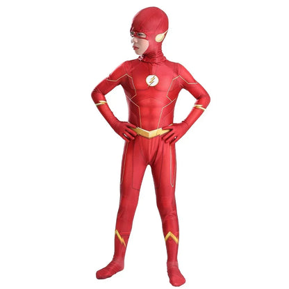 Flash Superhero Bodysuit Costume — Adult & Kids Cosplay for Halloween, Christmas & Parties