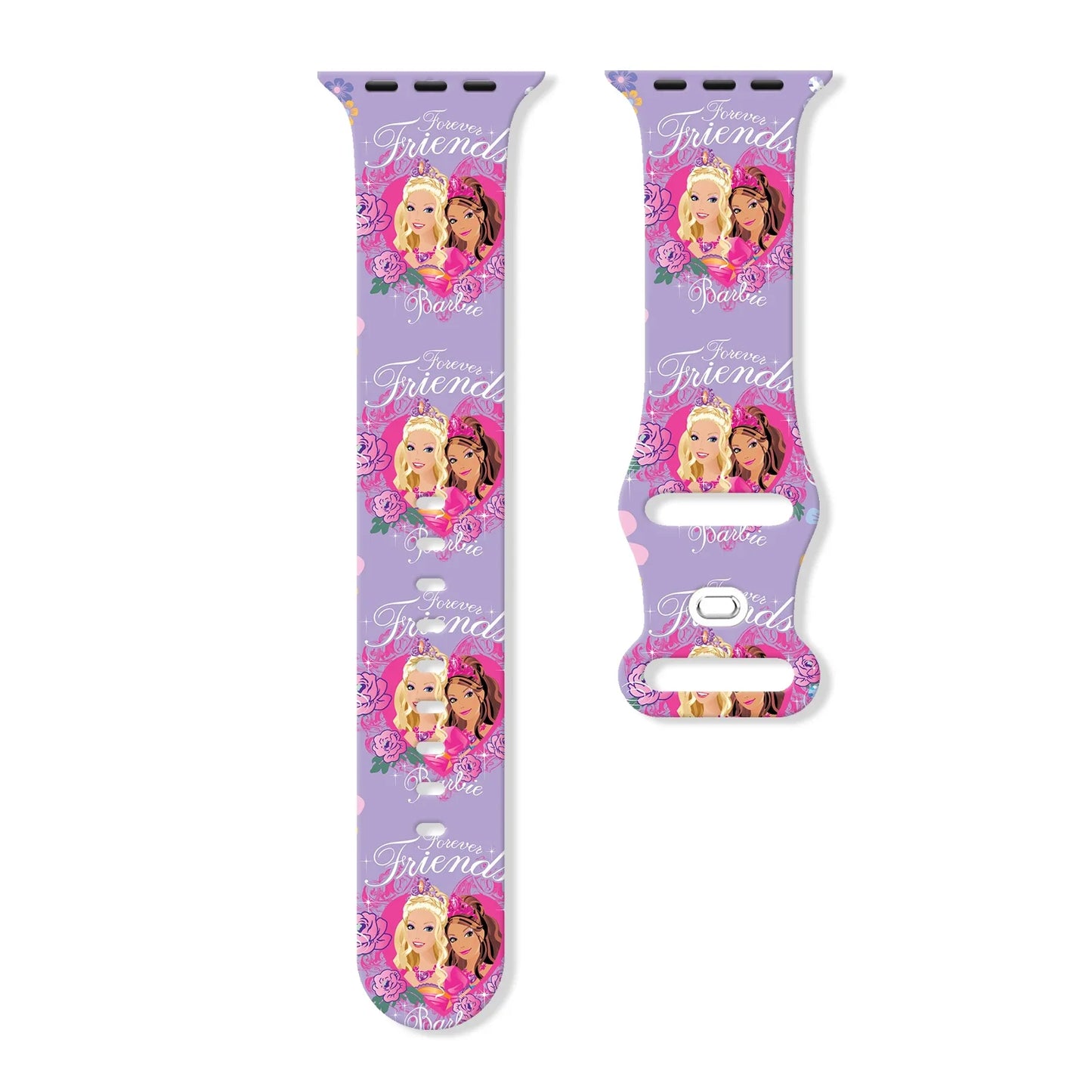 Doll Printed Silicone Strap for Apple Watch 9/8/7/SE/6 - Replaceable 45mm 44mm 42mm 41mm Band for iWatch Sport