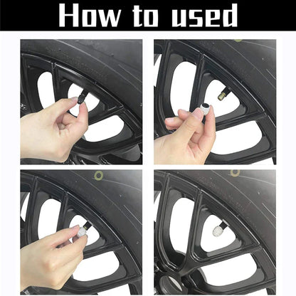 4pcs Diamond Car Tire Valve Caps: Sparkling Dust-Proof Wheel Valve Covers | Bling Crystal Styling Accessories