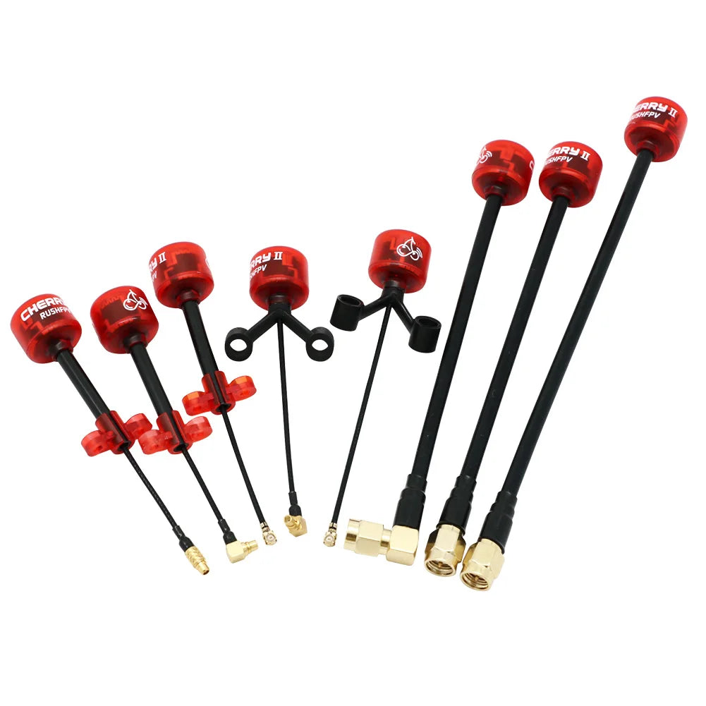 RUSHFPV Cherry 2 II 5.8G FPV Antenna — LHCP/RHCP SMA UFL IPEX MMCX for Freestyle Analog & Digital Drones