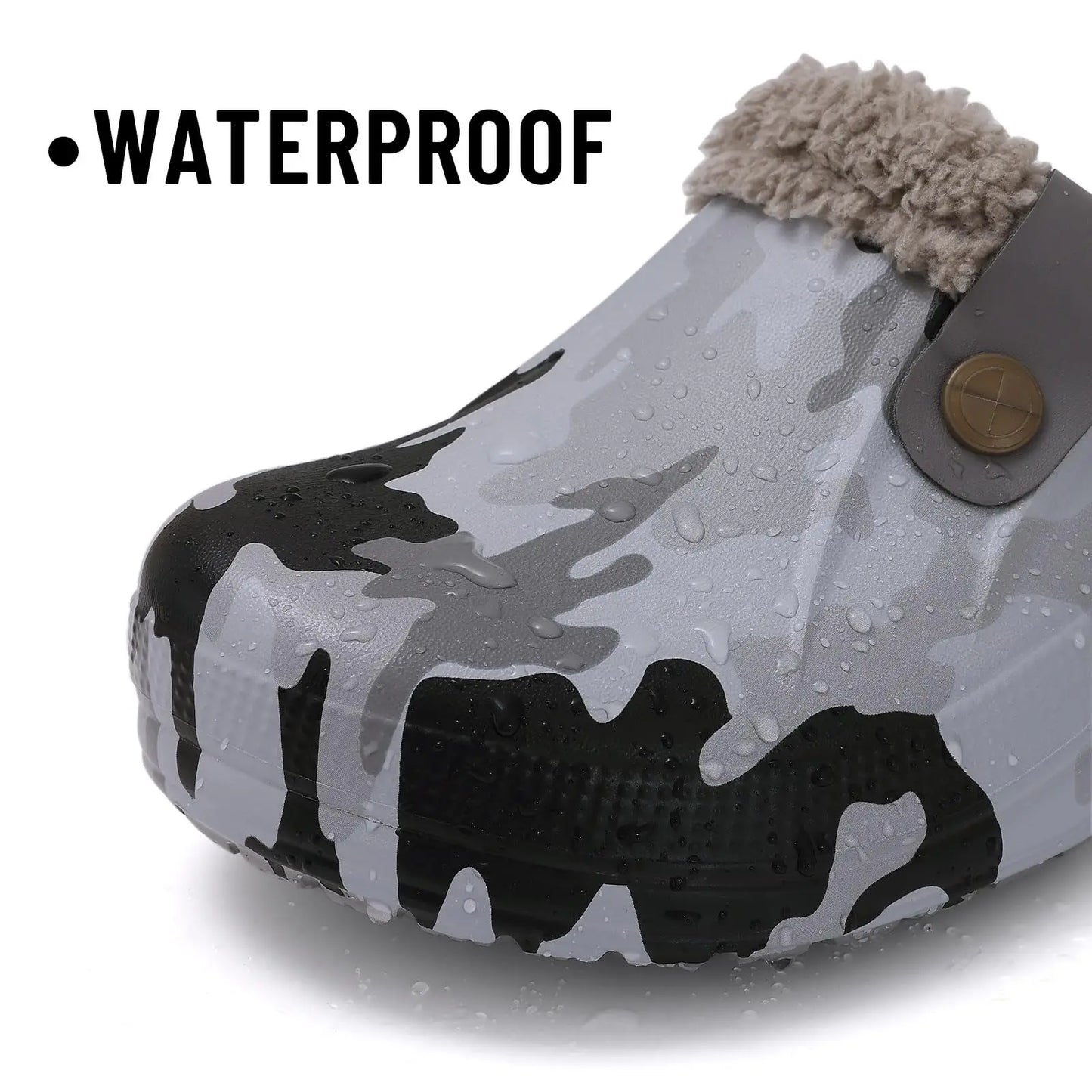 Bebealy Casual Women’s Garden Shoes & Warm Fluffy Men’s Waterproof Winter Slippers – Outdoor Antiskid Classic Leopard Design