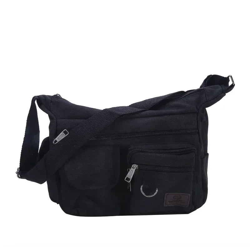 Men's Casual Sling Bag – Vintage Crossbody Messenger Shoulder Bag for Travel & Outdoor Use