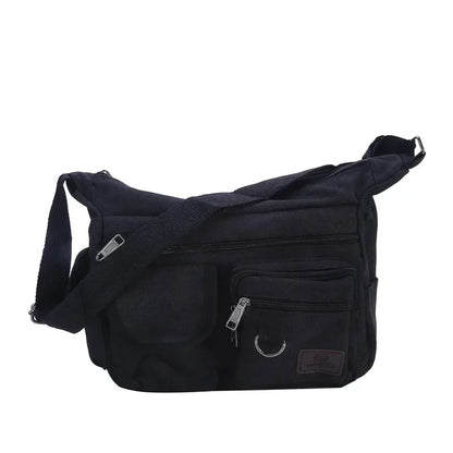Men's Casual Sling Bag – Vintage Crossbody Messenger Shoulder Bag for Travel & Outdoor Use