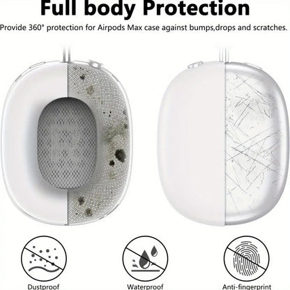 3-in-1 Silicone AirPods Max Case - Soft Shockproof Anti-Scratch Headphone Protector Cover