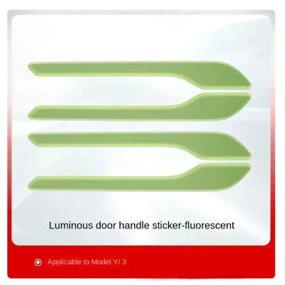 Tesla Model 3/Y Car Door Handle Stickers – Anti-Scratch, Luminous & Scratch-Resistant Car Accessories