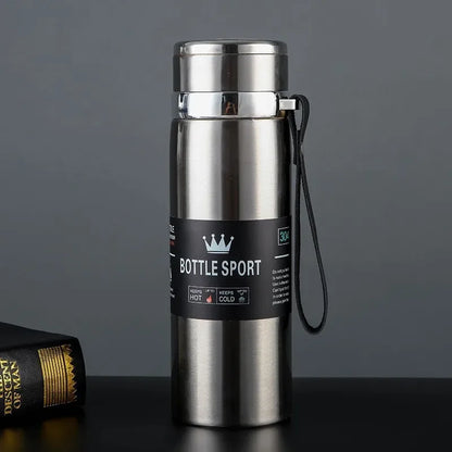 1000ml Stainless Steel Thermal Bottle – Double Wall Vacuum Insulated Leakproof Thermos for Coffee & Tea, Office Travel Flask