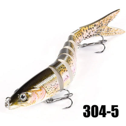 Multi Jointed Swimbait Fishing Lures - Slow Sinking Bionic Artificial Bait for Freshwater and Saltwater Bass Trout Fishing
