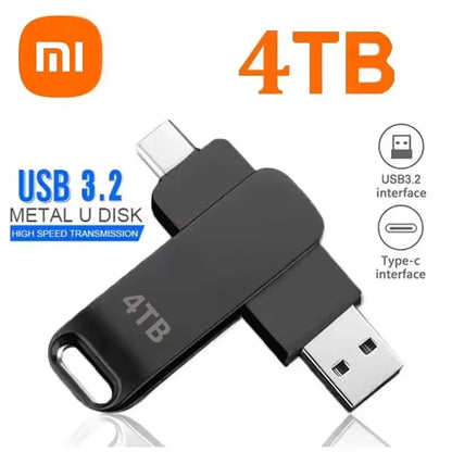 Xiaomi USB 3.2 16TB Flash Drive — High-Speed Metal Pendrive, Waterproof Portable Memory Stick