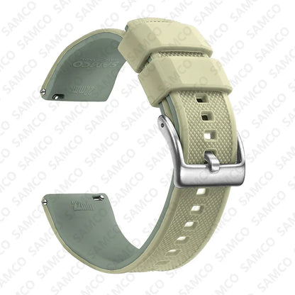 Premium Silicone Watch Band - Quick Release Rubber Replacement Strap for 18mm 20mm 22mm Watches