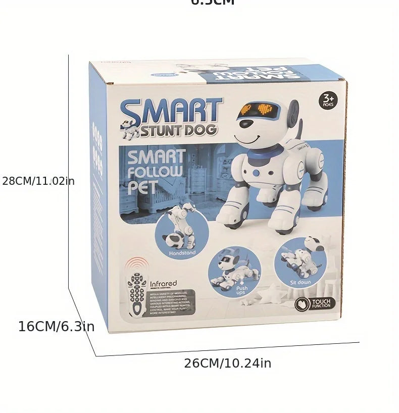 Intelligent Robot Dog Toy - Remote Control, Sing & Dance, Smart Interactive Programmable Puppy for Kids