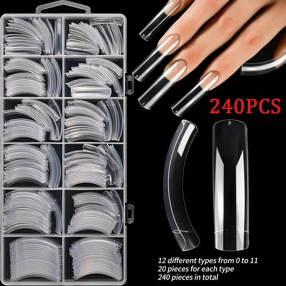 576PCS Colorful Press-On Fake Nails Set – Black & Red Oval/Square Short Full Cover Nail Tips for Salon-Style Nail Art