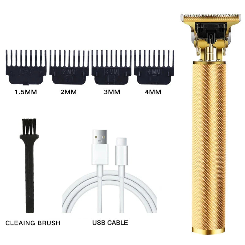Vintage T9 Professional Electric Hair Clipper & Beard Trimmer – USB Rechargeable Portable Grooming Shaver for Men’s Hair Care & Styling Tool